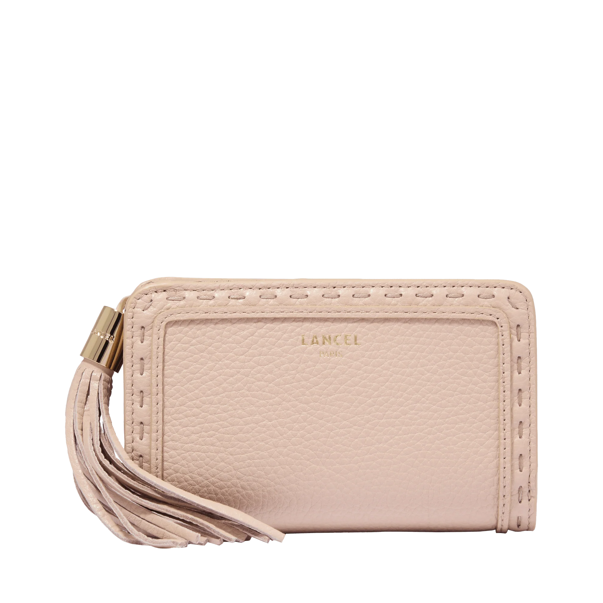 Rectangular zip compact wallet