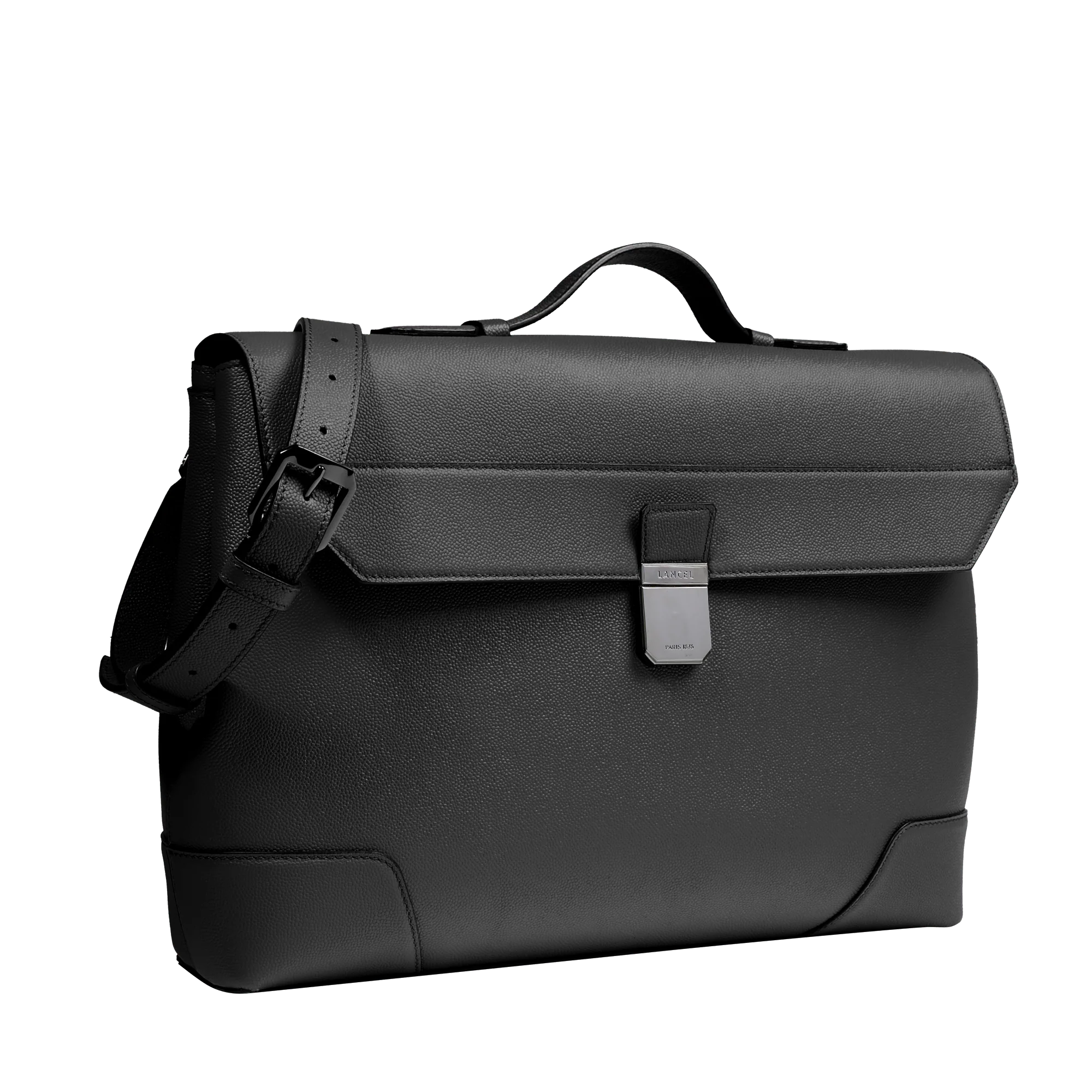 SLIM BRIEFCASE W/ FLAP & LOCK - Image 3
